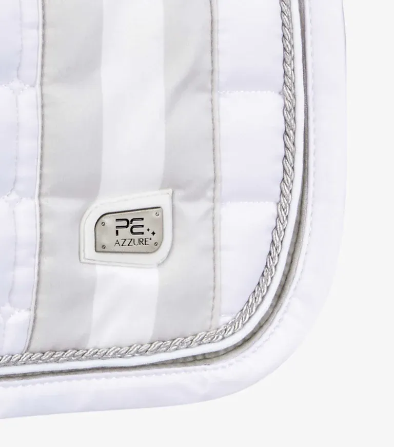 PEI Azzure Anti-Slip Satin Dressage Pad (White)