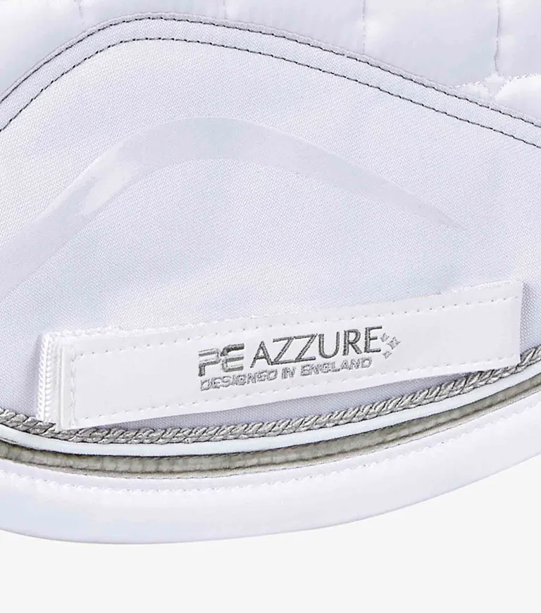 PEI Azzure Anti-Slip Satin Dressage Pad (White)