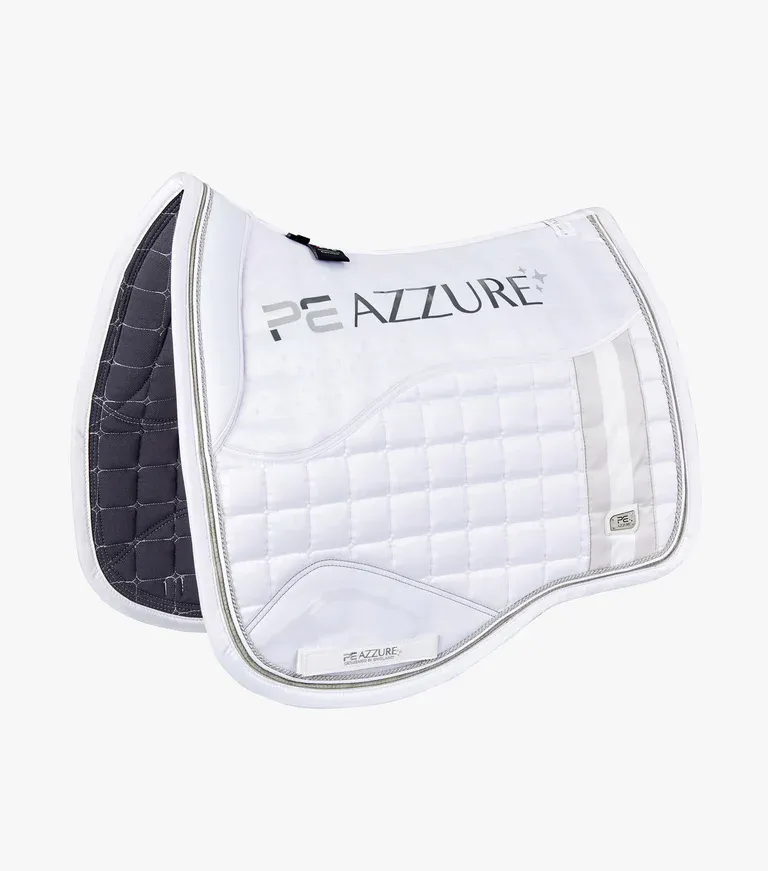 PEI Azzure Anti-Slip Satin Dressage Pad (White)
