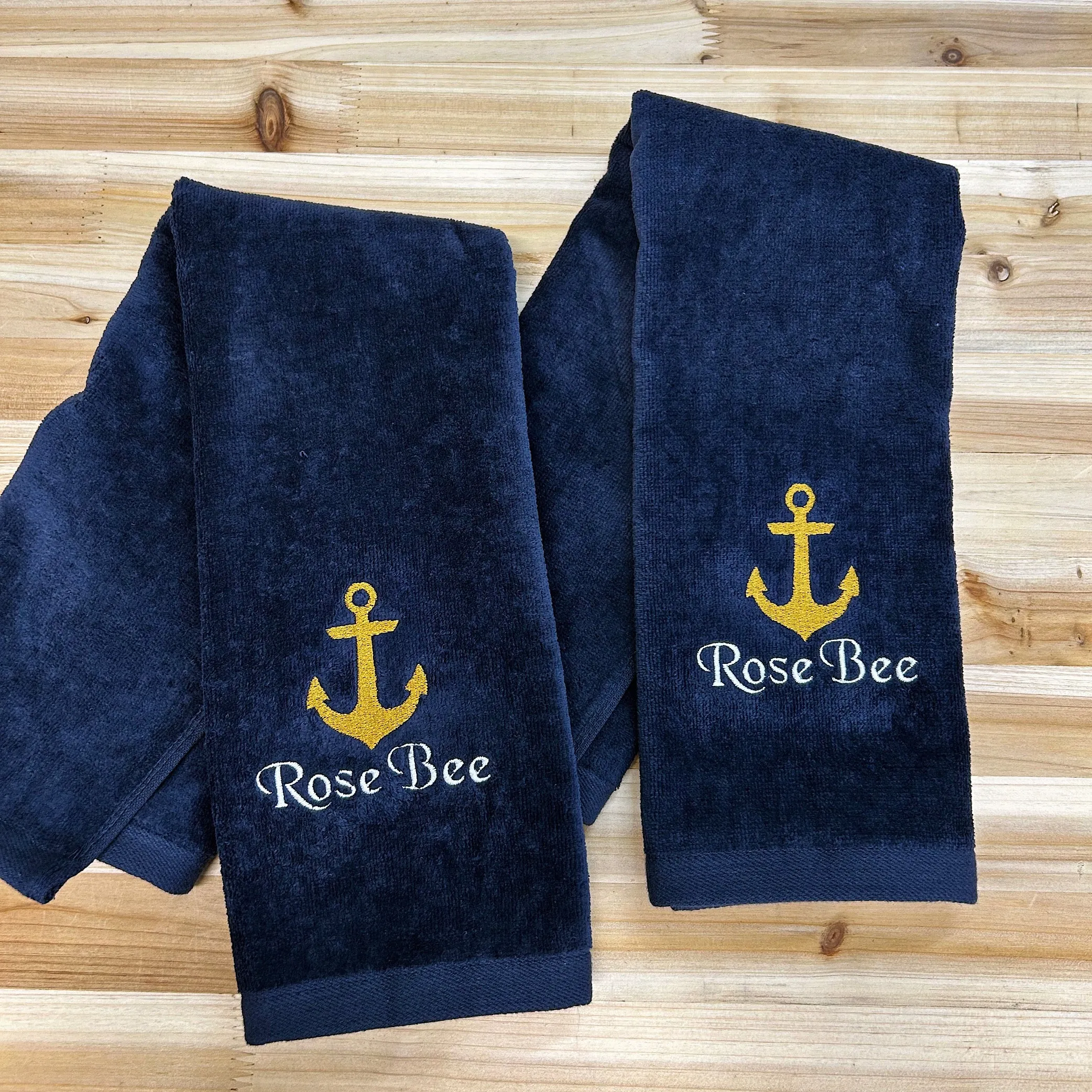 Personalized Boat Hand Towels