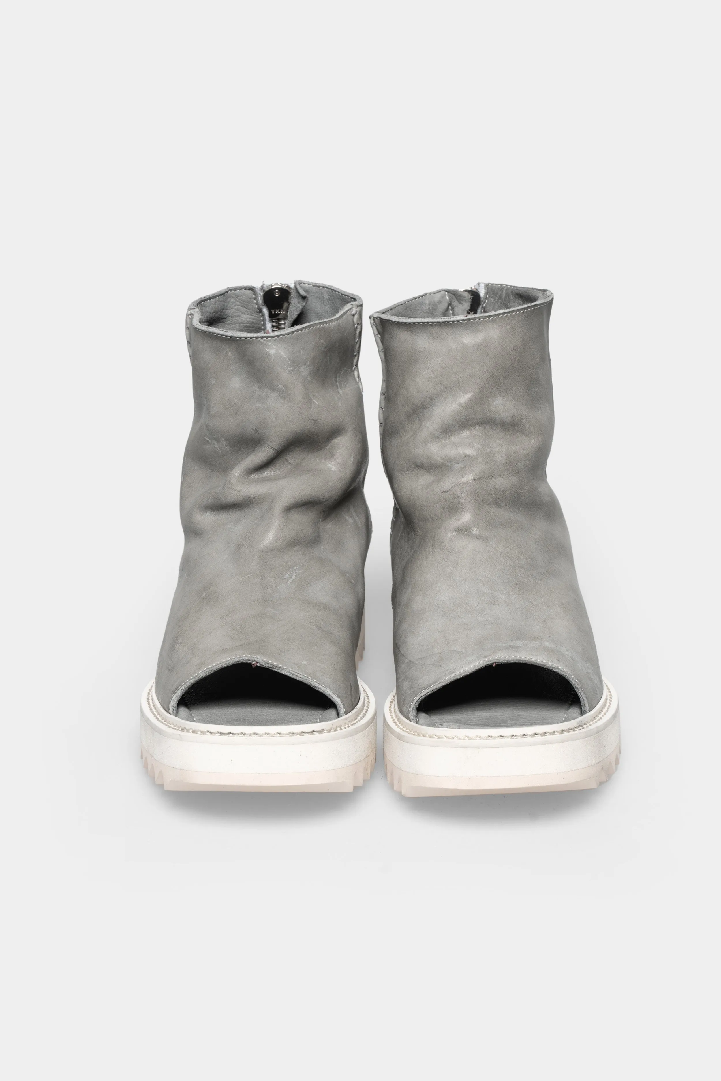 Plateau leather sandals, Grey