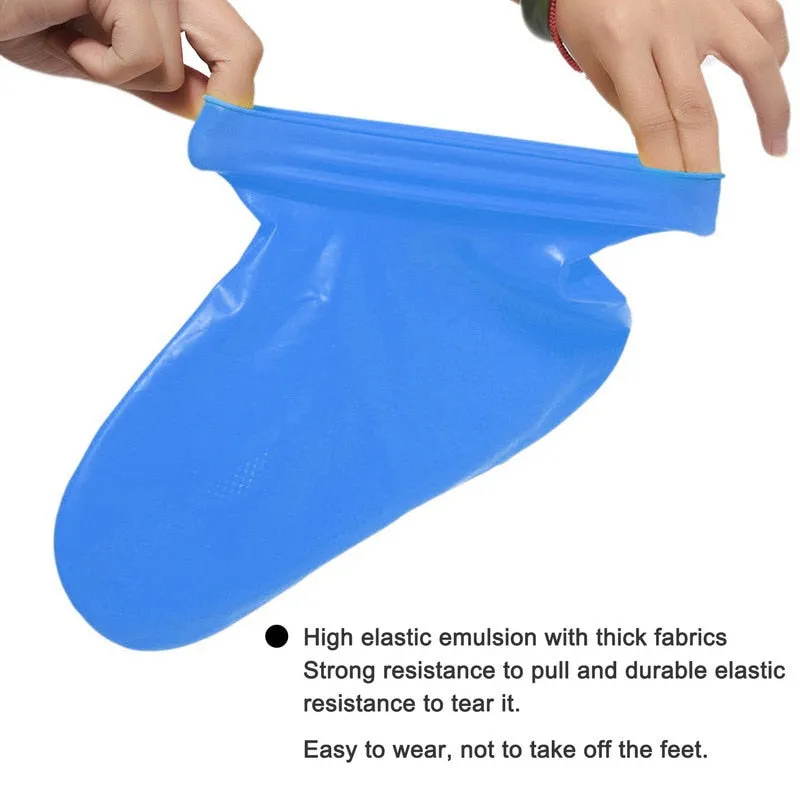 Rain Boots Waterproof Shoe Cover Silicone Unisex Shoes Protectors Waterproof Non-Slip Shoe Covers Reusable Outdoor Rainy Boots