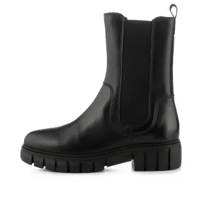 Rebel chelsea støvle læder - BLACK
