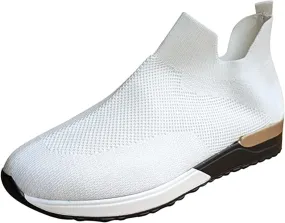 Shoes For Women Sneakers Trendy Slip On Walking Running Shoes Breathable Lightweight Athletic Workout Tennis Gym Sneakers