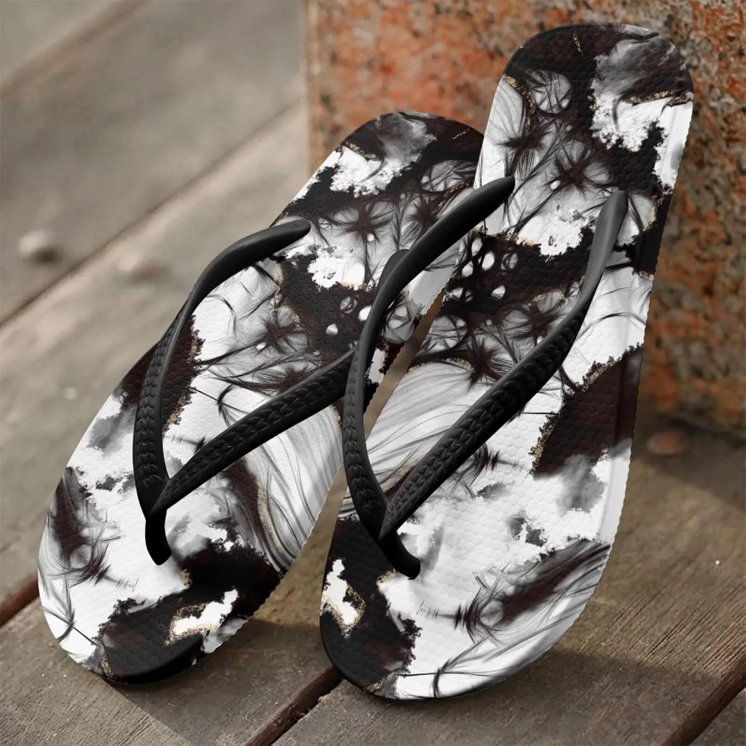 Slim Flip Flops for Women Beach Rubber Shower Shoes Basic Thong Sandals