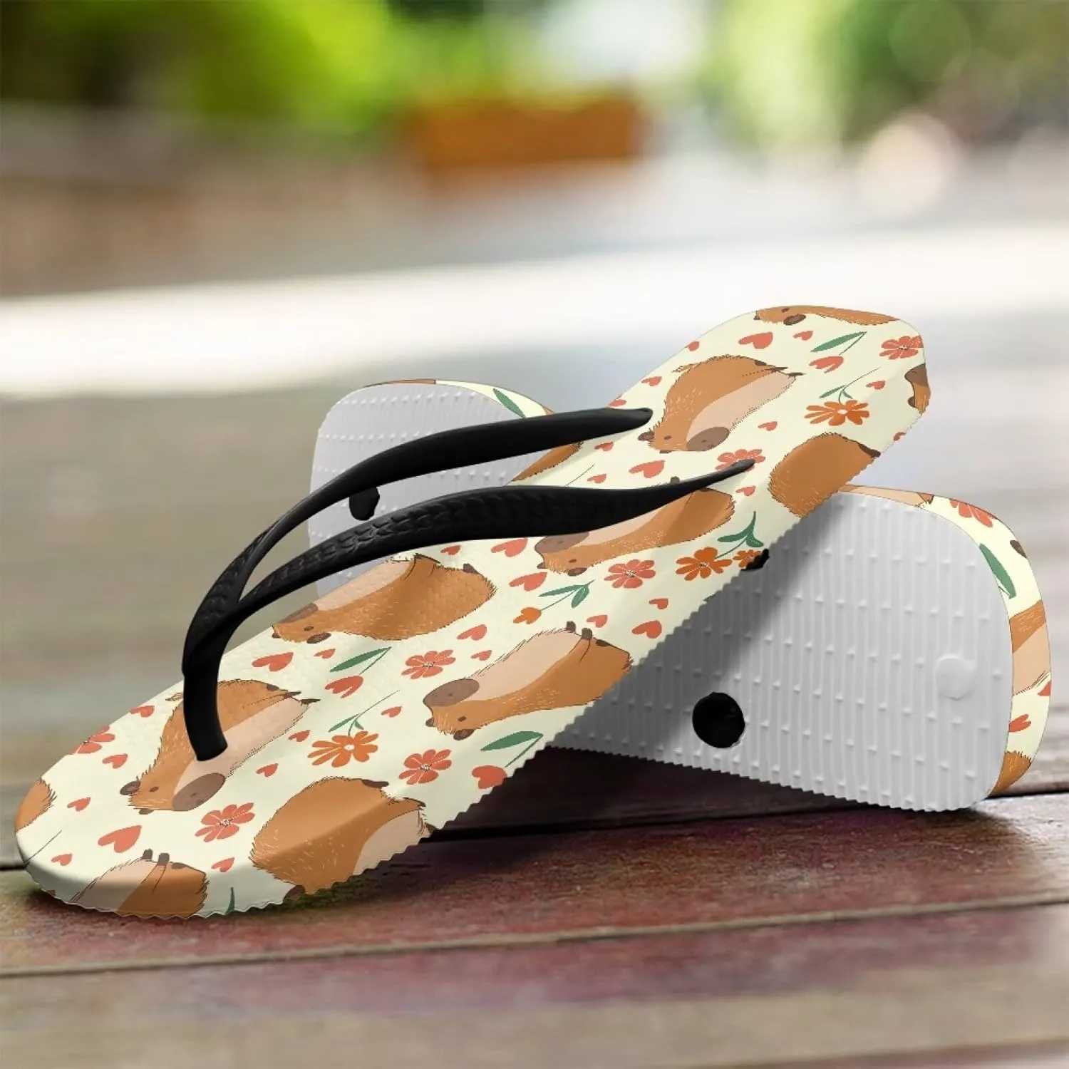 Slim Flip Flops for Women Beach Rubber Shower Shoes Basic Thong Sandals