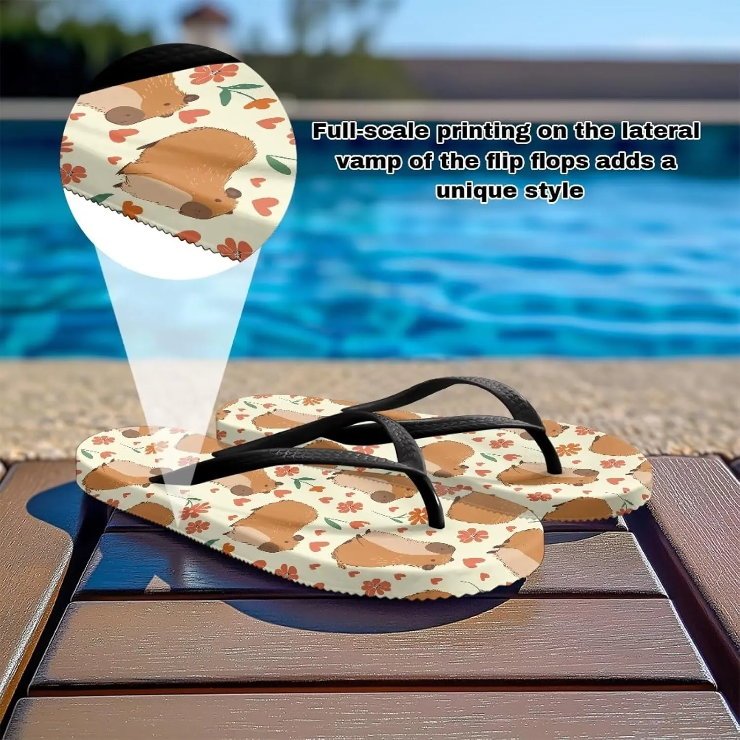 Slim Flip Flops for Women Beach Rubber Shower Shoes Basic Thong Sandals