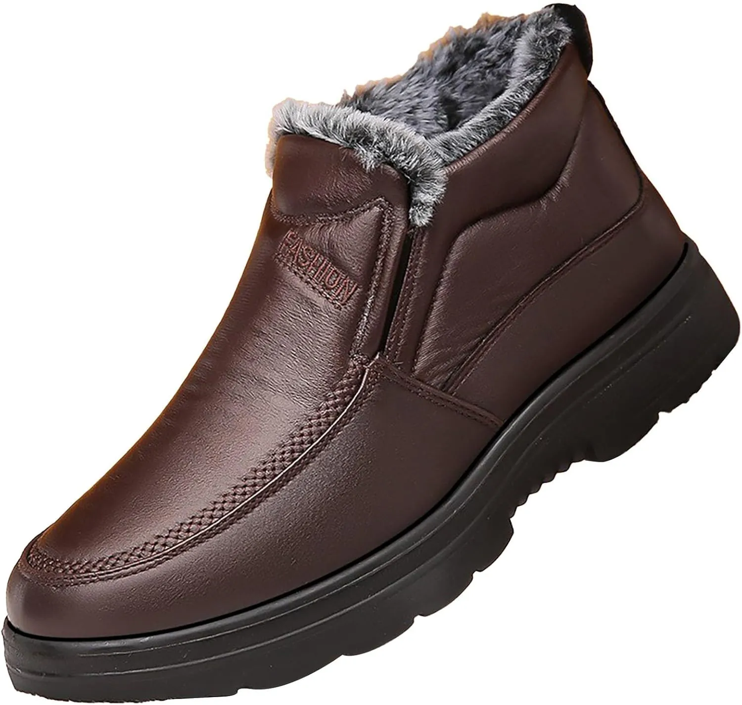 Snow Boots for Women Winter Waterproof Warm Plush Lined Booties Slip On Comfortable Wide Width Outdoor Ankle Boot