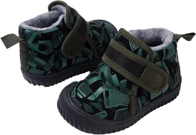 Toddler Wide Toe Box Warm Snow Boots Cold Weather Boots Boy Winter Plush Lined Walking Shoes for Boy