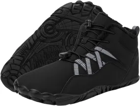 Winter Shoes for Women Warm Fur Lined Snow Shoes Zero Drop Sole Sneakers Minimalist Barefoot Shoes Lightweight Waterproof Winter Boots
