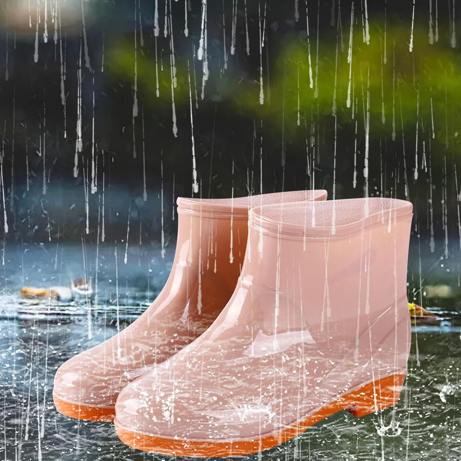 Womens Rain Boots Womens Rubber Boots for Boating Fishing Gardening Farming Anti-Slip Comfort Rain Shoes