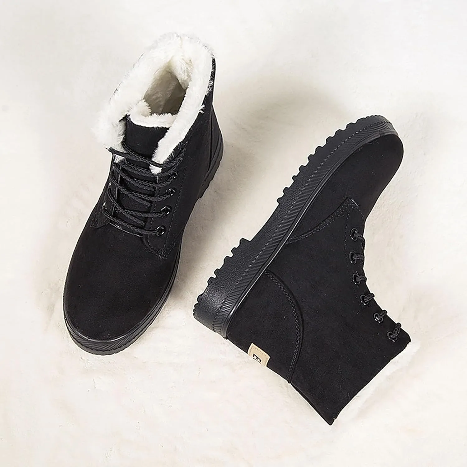 Womens Snow Boots Size Heel Women's Boots Breathable Fashion Round Head Chunky Heel Women's on Snow Boots for Women