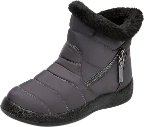 Womens Snow Boots Slip On Winter Boots for Ladies 2024 Womens Snow Boots Winter Fur Lined Ankle Boot Winter Boot for Elderly Women Wide Calf Boots for Women Mens Snow Booties
