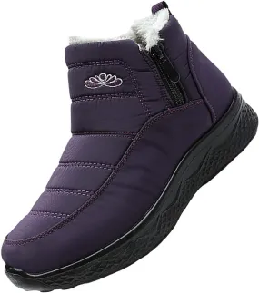 Womens Winter Snow Boots Women Ankle Booties Warm Fu Lined aterproof Insulated Slip On Outdoor Shoes