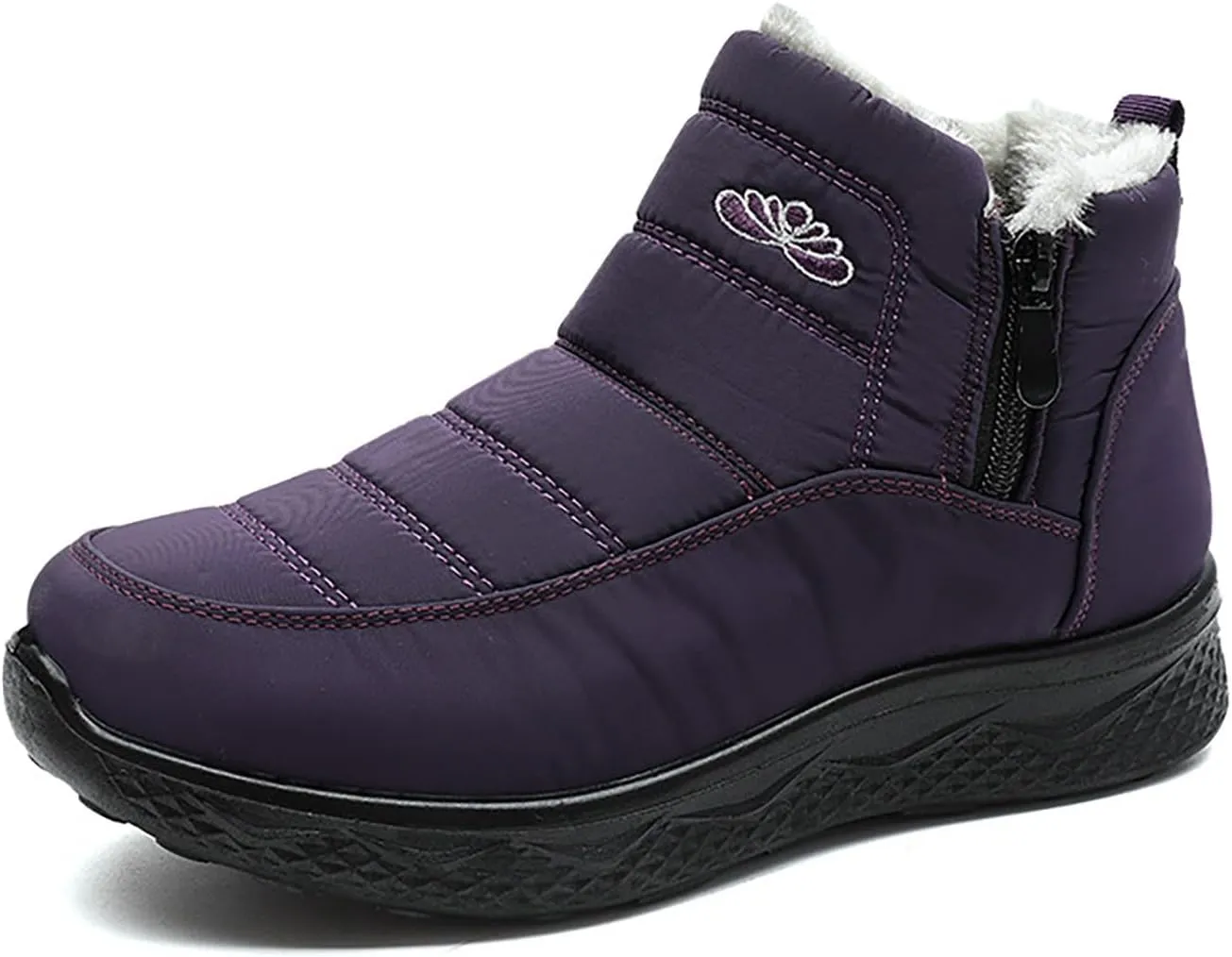 Womens Winter Snow Boots Women Ankle Booties Warm Fu Lined aterproof Insulated Slip On Outdoor Shoes