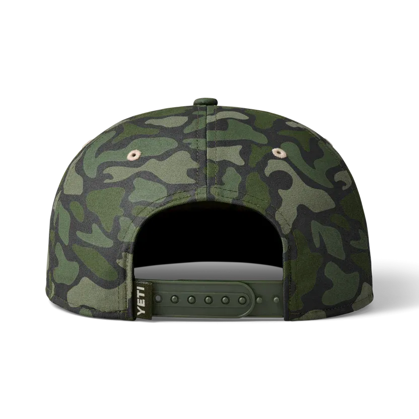 Yeti Sunrise Elk Flat Brim Hat Green Camo